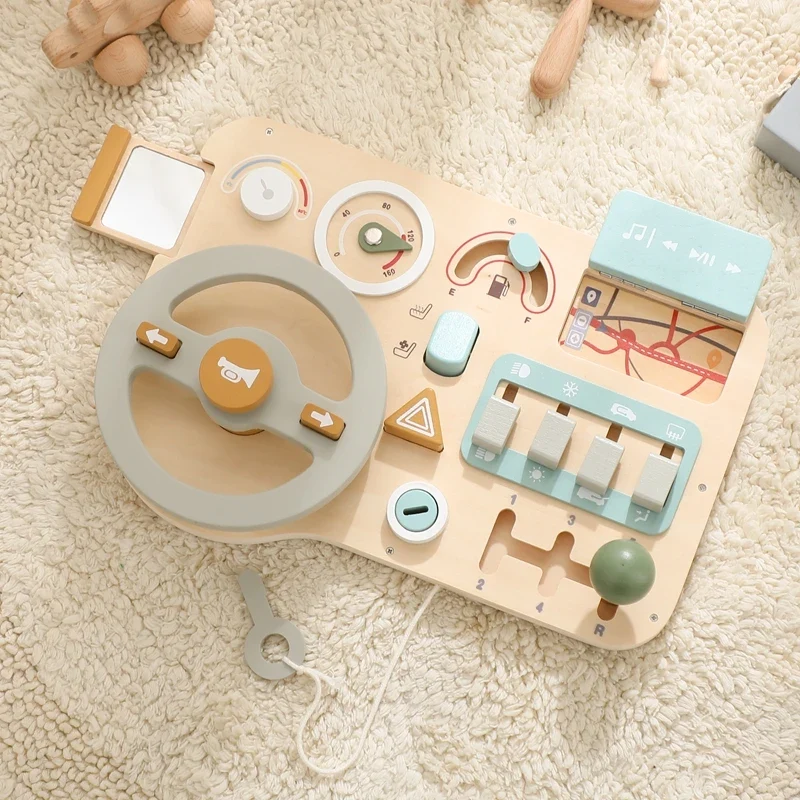 BusyBoard™ - Jouet Montessori 5-en-1 en Bois | Divers Designs et Activités