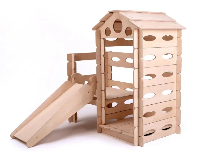 Spielhaus Set + Rutsche - spielen und bauen