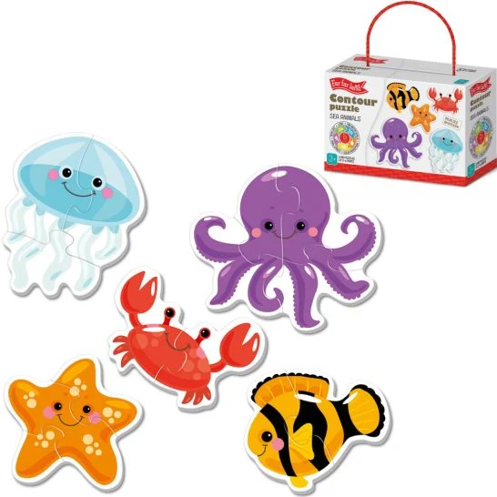 OUTLINE PUZZLE - SEA ANIMALS/MEERESTIERE