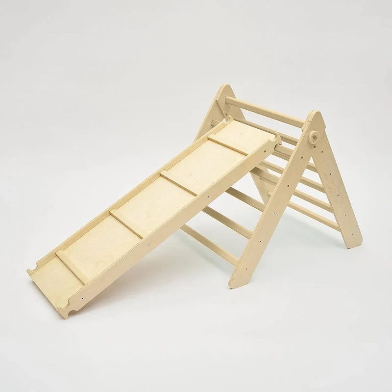 Set - Dreieck mit Rutsche/Kletterleiter - Natur
