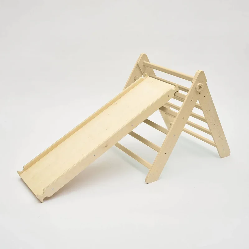 Set - Dreieck mit Rutsche/Kletterleiter - Natur