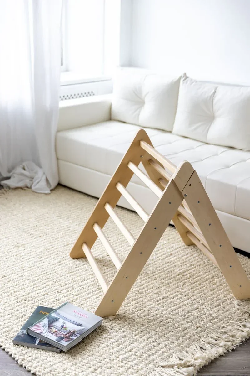 Set - Dreieck mit Rutsche/Kletterleiter - Natur