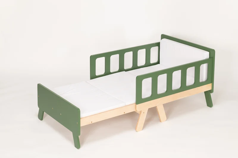 Mitwachsendes Montessori Kinderbett – 2-in-1 Bett & Sofa inkl. Matratze