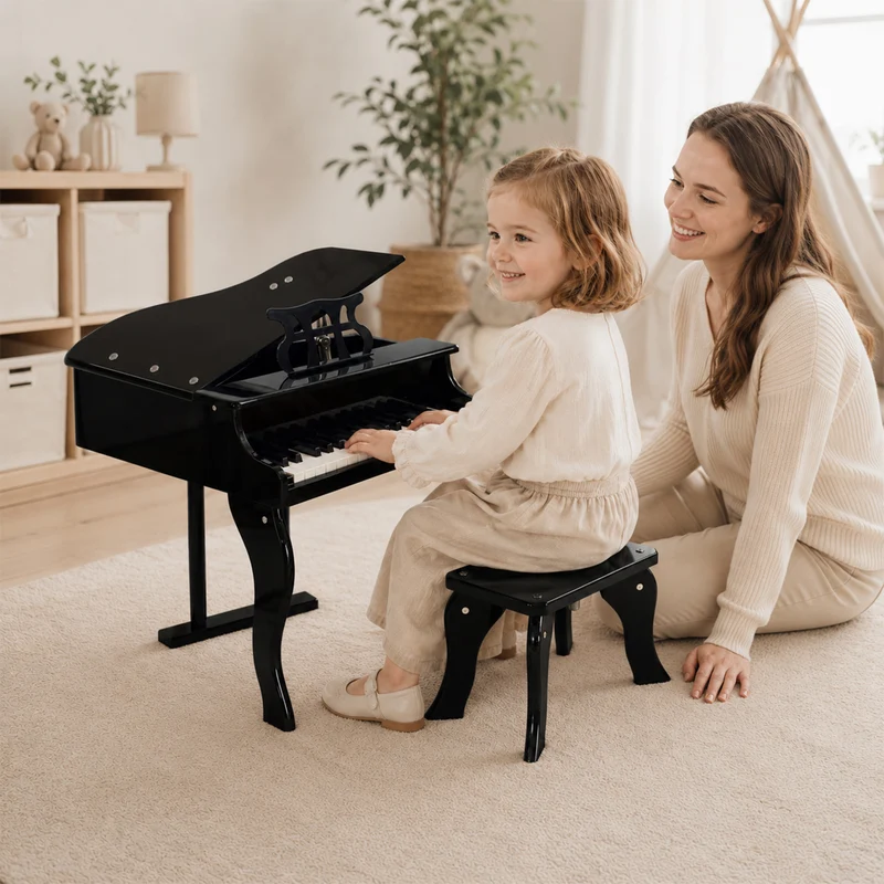 Kinderklavier mit Hocker – 30 Tasten Mini-Flügel für Kinder