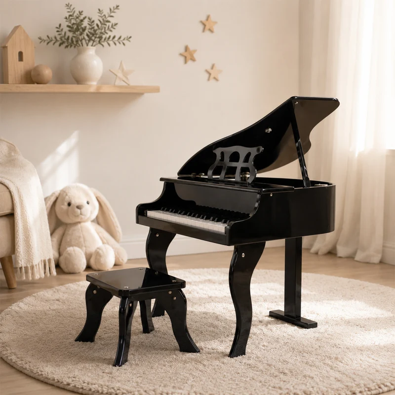 Kinderklavier mit Hocker – 30 Tasten Mini-Flügel für Kinder
