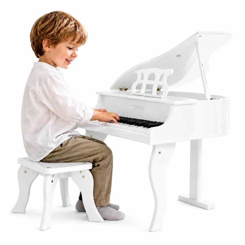 Kinderklavier mit Hocker – 30 Tasten Mini-Flügel für Kinder