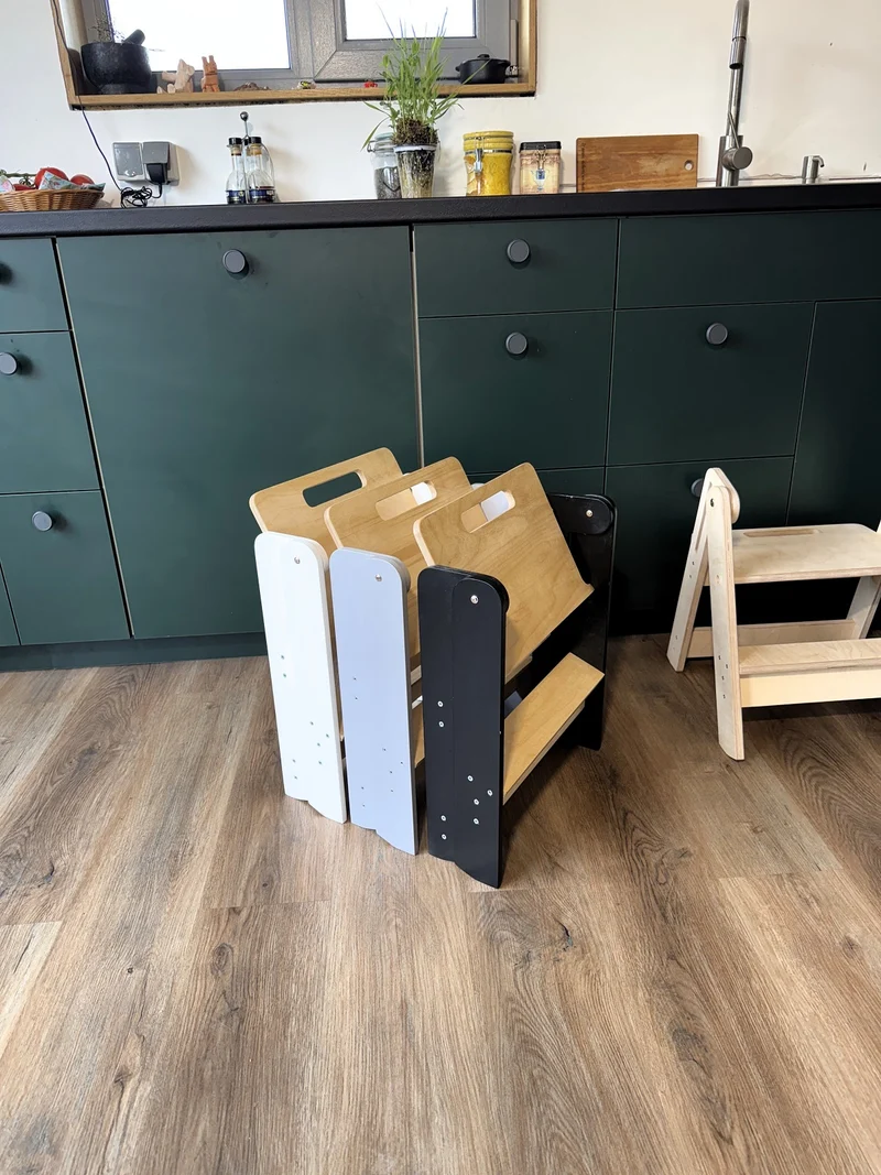 Klappbarer Tritthocker für Kinder – Platzsparend & Stabil aus Holz