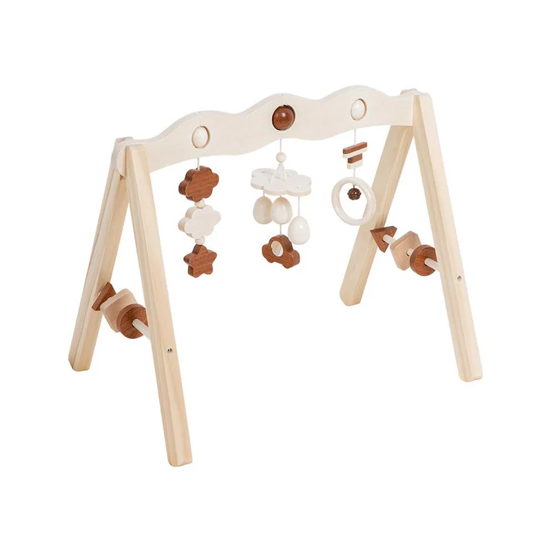 Montessori Baby Fitness Rack – Frühförderung aus Holz für Babys ab 6 Monaten