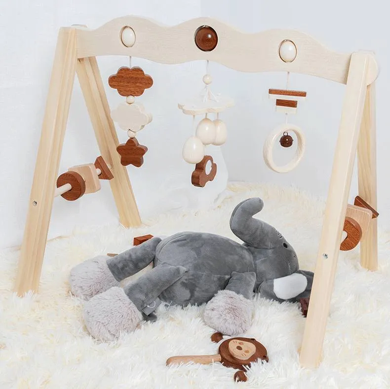 Montessori Baby Fitness Rack – Frühförderung aus Holz für Babys ab 6 Monaten