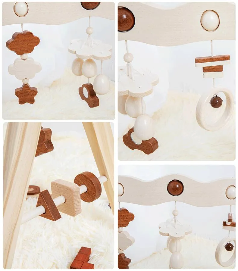 Montessori Baby Fitness Rack – Frühförderung aus Holz für Babys ab 6 Monaten