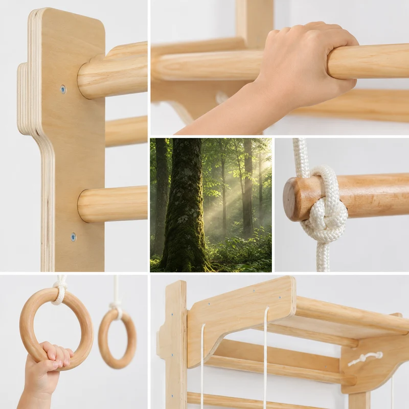 Indoor Klettergerüst für Kinder mit Turnringen