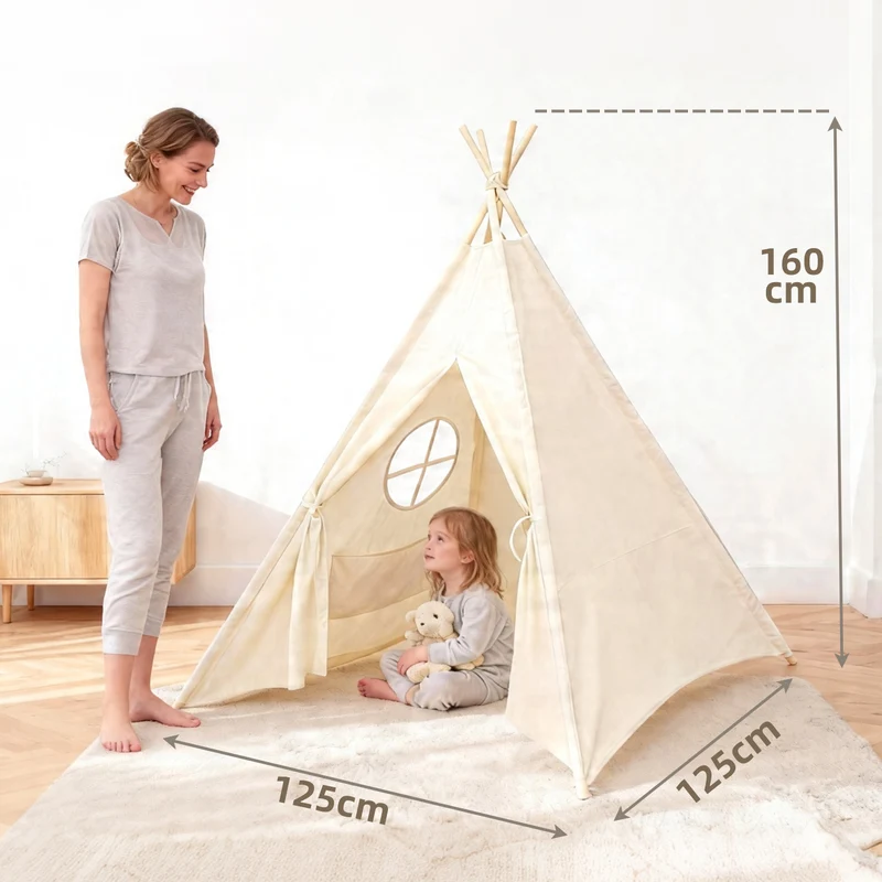 Montessori Spielzelt – Perfekt zum Spielen und Lesen, Faltbar & Waschbar