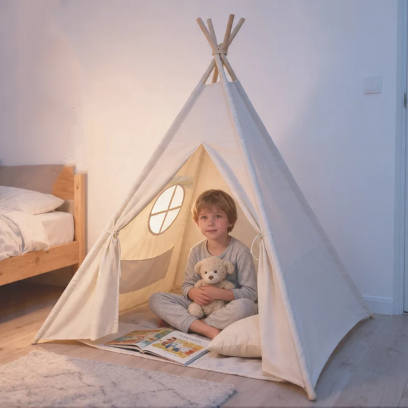 Montessori Spielzelt – Perfekt zum Spielen und Lesen, Faltbar & Waschbar
