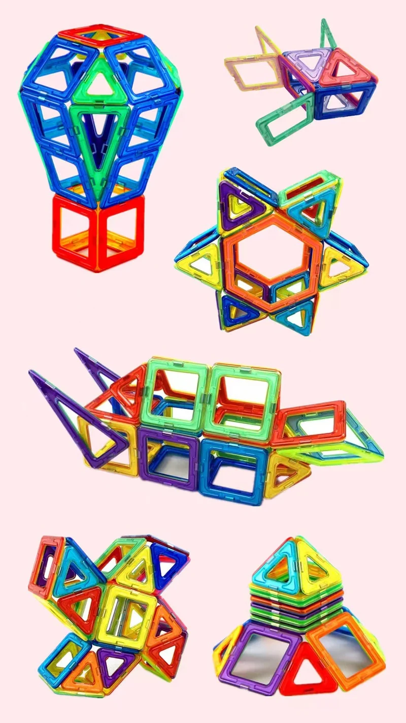 Montessori Magnetische Bausteine – 72 Teile Magnetspielzeug ab 3 Jahre
