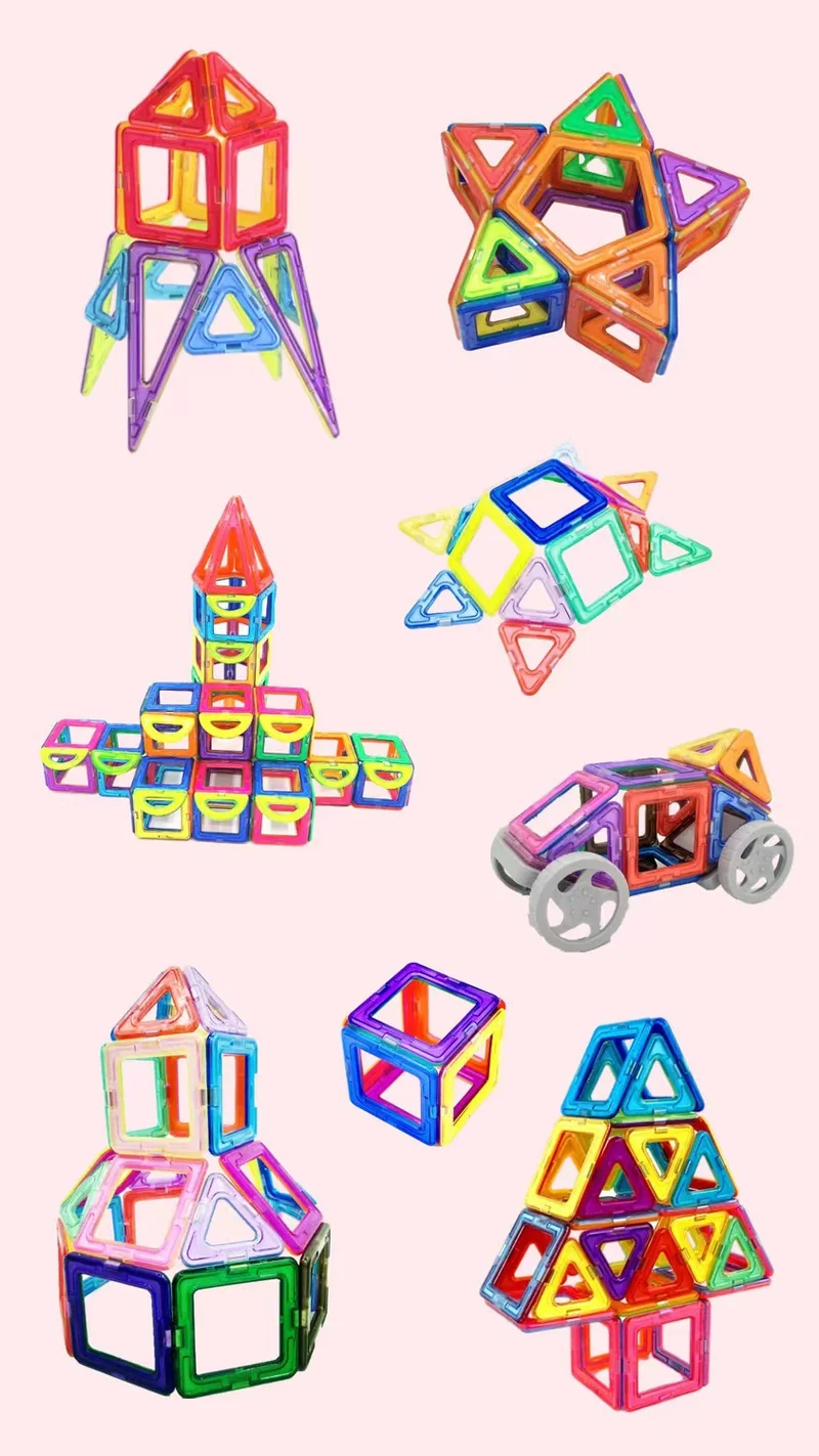 Montessori Magnetische Bausteine – 72 Teile Magnetspielzeug ab 3 Jahre