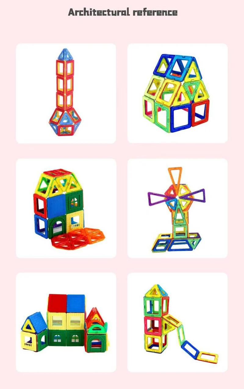Montessori Magnetische Bausteine – 72 Teile Magnetspielzeug ab 3 Jahre