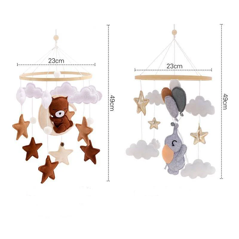 Baby Mobile aus Filz & Holz – Montessori Mobile fürs Babybett