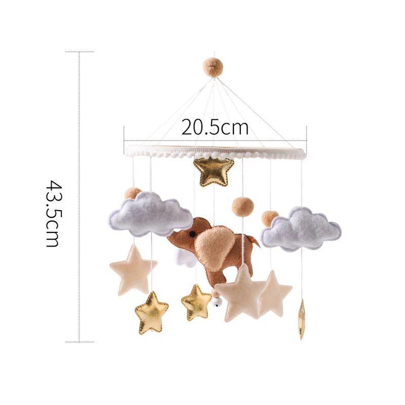 Baby Mobile aus Filz & Holz – Montessori Mobile fürs Babybett