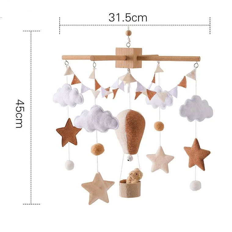 Baby Mobile aus Filz & Holz – Montessori Mobile fürs Babybett