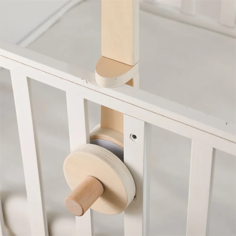 Buchenholz Mobile-Halter fürs Babybett – 2-stufig & 360° drehbar