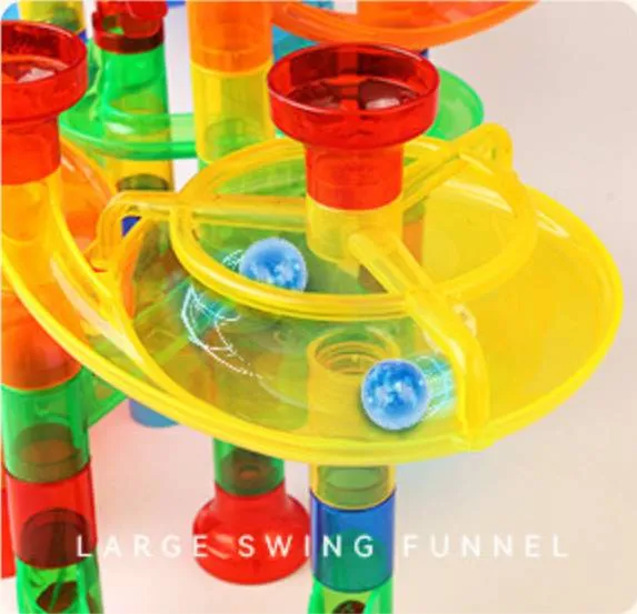 Transparente Kugelbahn – Modulares Set aus ABS-Kunststoff