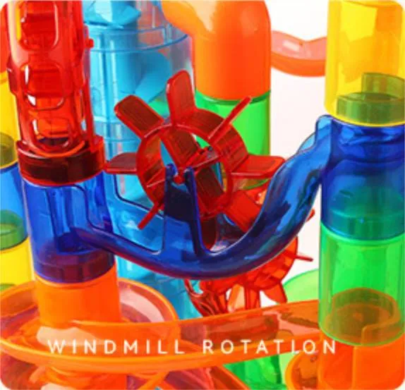 Transparente Kugelbahn – Modulares Set aus ABS-Kunststoff