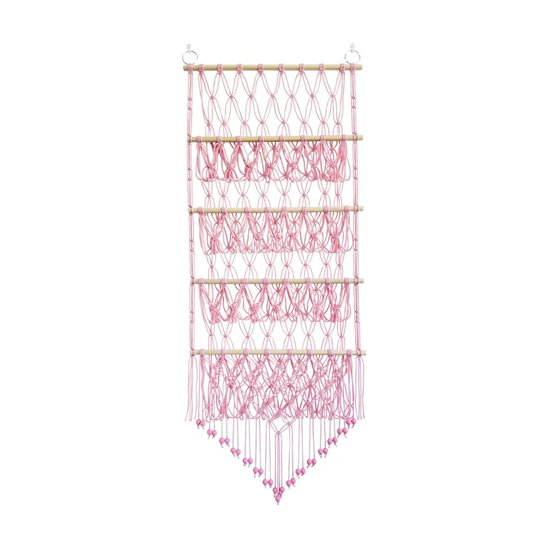 Montessori Wand-Organizer für Spielzeug – Makramee