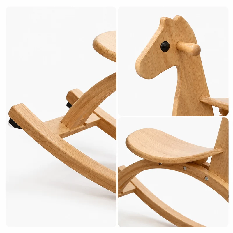 Montessori Schaukelpferd aus Massivholz