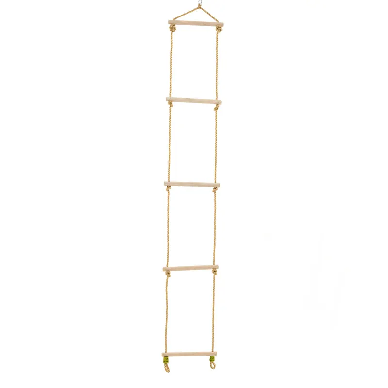 Échelle corde 5 barreaux bois pour portique H190-250cm