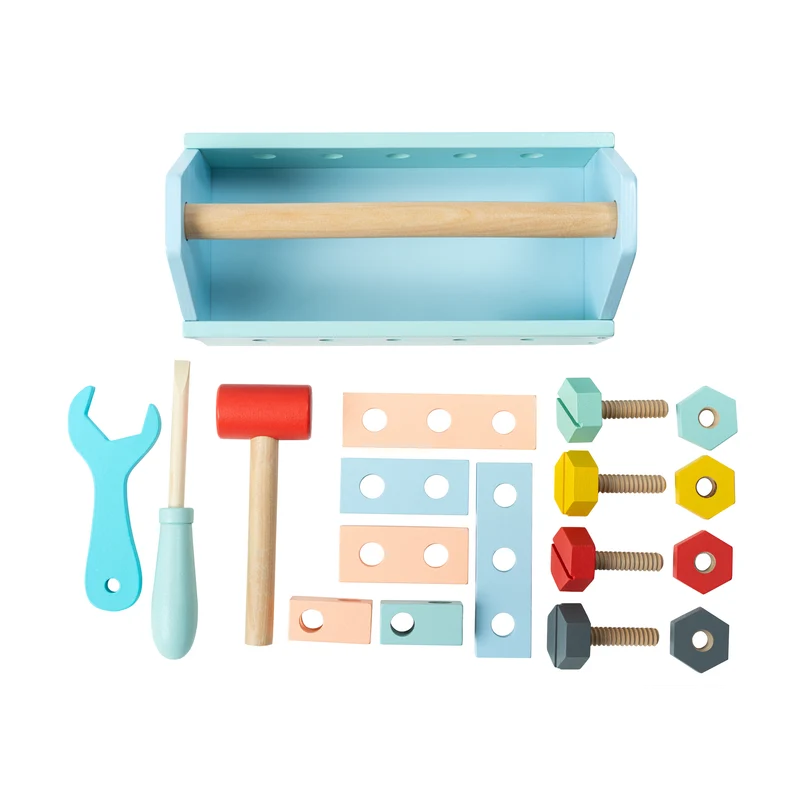 Caisse à outils en bois FSC pour enfant dès 3 ans