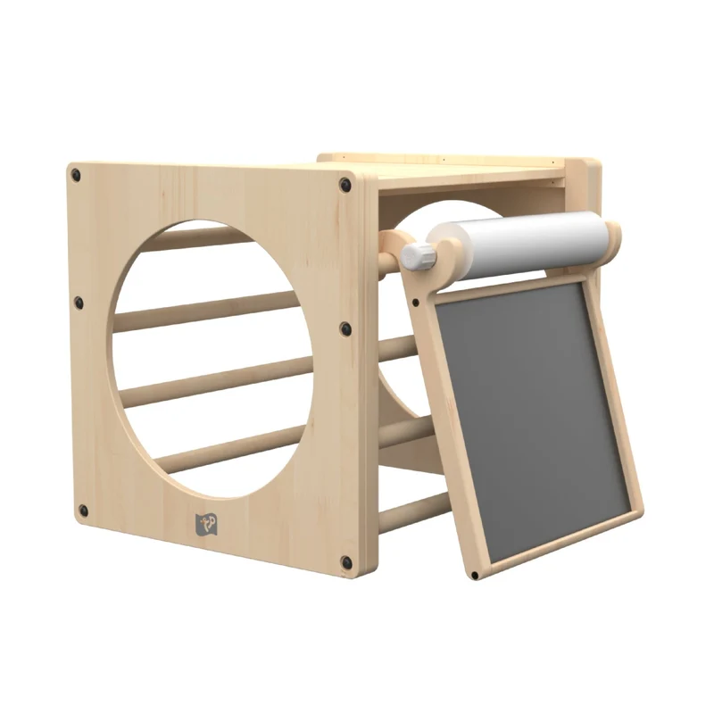 Cube d'escalade et tableau créatif en bois FSC® pour enfant dès 1 an