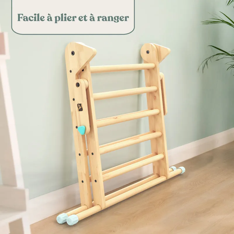 Triangle d’escalade pliable et tableau créatif en bois FSC® pour enfant dès 1 an
