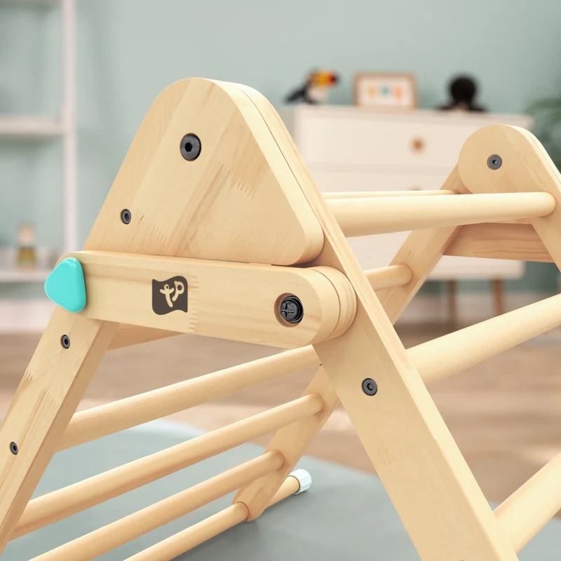Triangle d’escalade pliable et tableau créatif en bois FSC® pour enfant dès 1 an