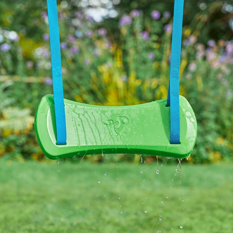 Portique 2 balançoires avec toboggan - bois FSC® - H200 cm - THYMÉLÉE