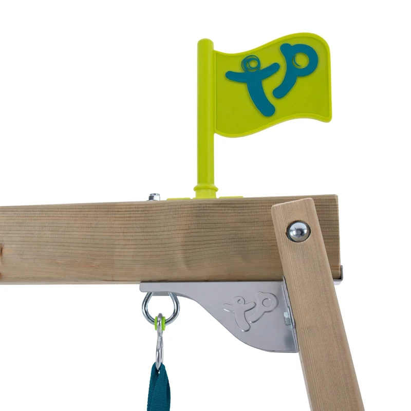 Portique 2 balançoires avec toboggan - bois FSC® - H200 cm - THYMÉLÉE