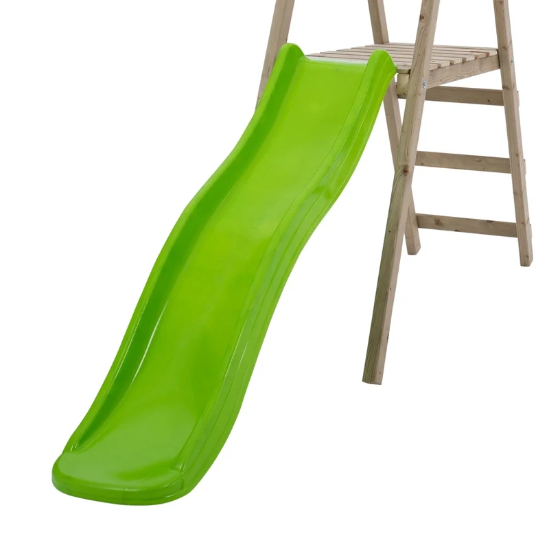 Portique 2 balançoires avec toboggan - bois FSC® - H200 cm - THYMÉLÉE