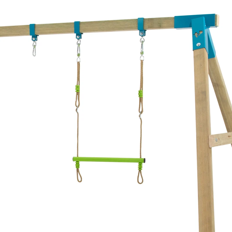 Balançoire trapèze métal pour portique H190-250cm vert
