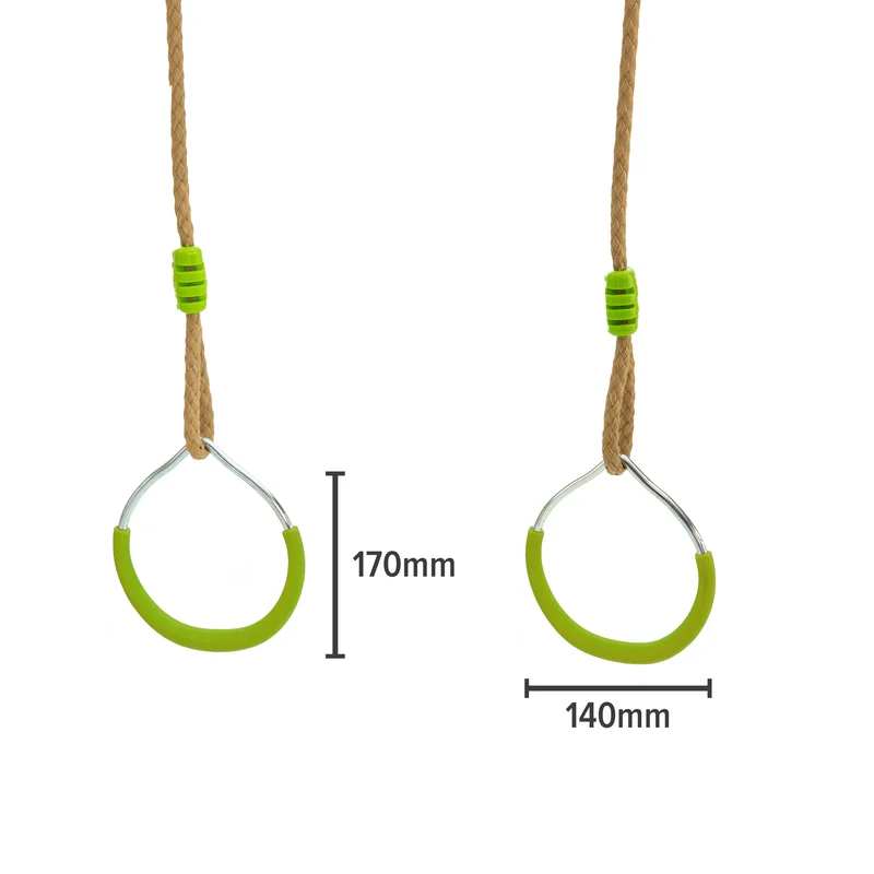 Anneaux métal pour portique H190-250cm vert