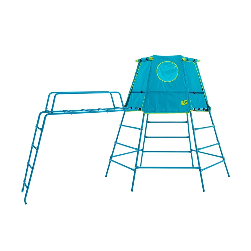 Aire de jeux pont de singe - métal bleu - H201 cm - EXPLORER TOUR