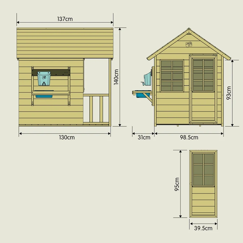 Cabane enfant avec cuisine extérieure - bois FSC® - CHALET PRAIRIE