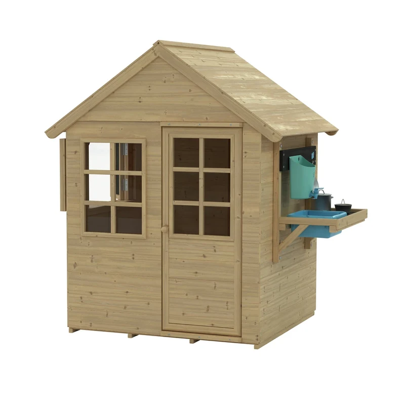 Maisonnette cabane enfant ROMARIN bois FSC® avec cuisine et volets
