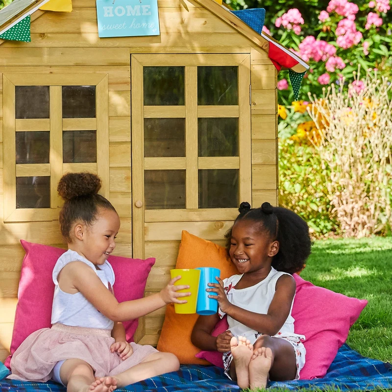 Maisonnette cabane enfant ROMARIN bois FSC® avec cuisine et volets