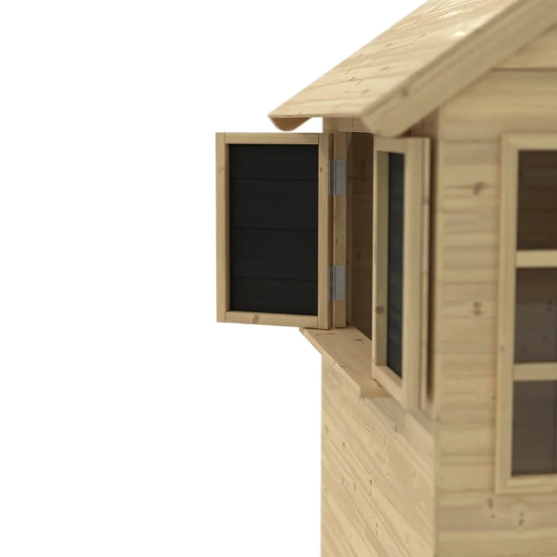 Maisonnette cabane enfant ROMARIN bois FSC® avec cuisine et volets