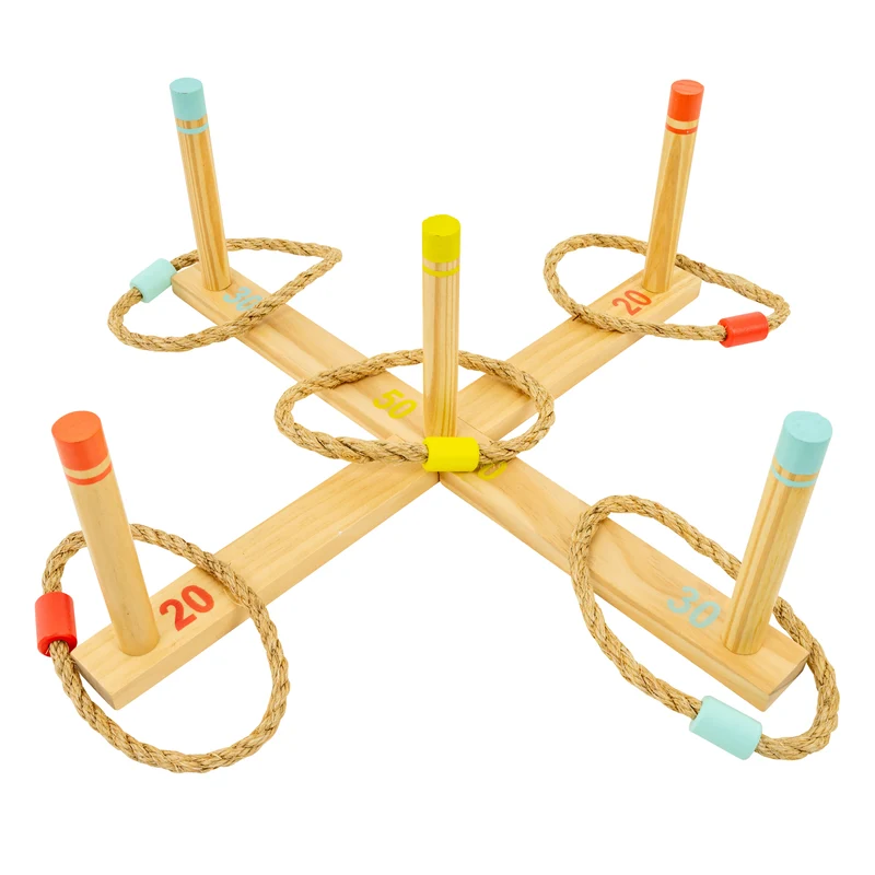 Jeu de lancer anneaux en bois FSC® dès 3 ans