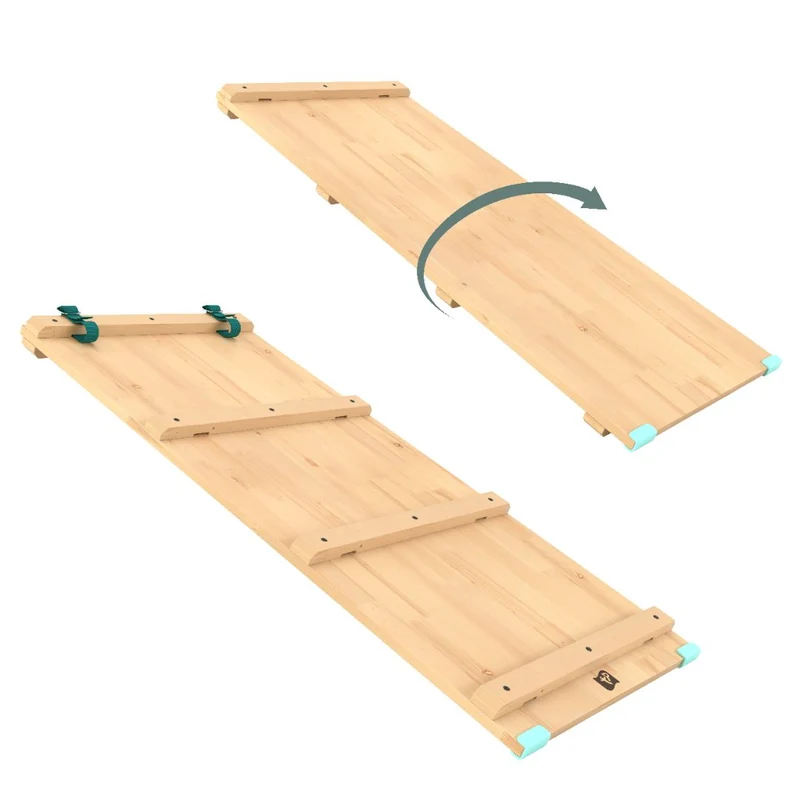 Pont-toboggan Montessori en bois FSC® pour enfant dès 1 an