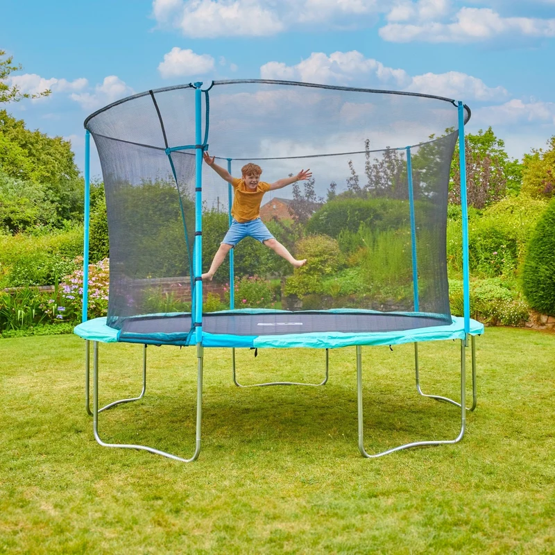 Trampoline enfant rond D360 cm avec ouverture igloo