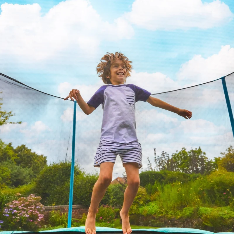 Trampoline enfant rond D360 cm avec ouverture igloo