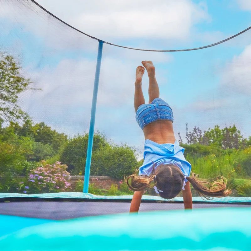 Trampoline enfant rond D360 cm avec ouverture igloo