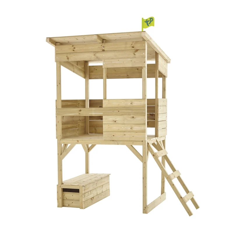 Cabane enfant sur pilotis avec coffre de rangement - bois FSC® - CIMES