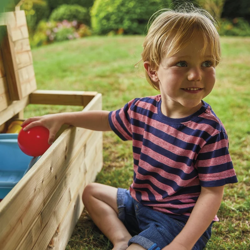 Cabane enfant sur pilotis avec coffre de rangement - bois FSC® - CIMES